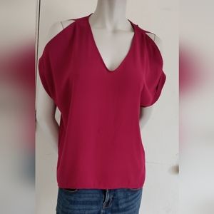 Lush draped sleeve cold-shoulder top